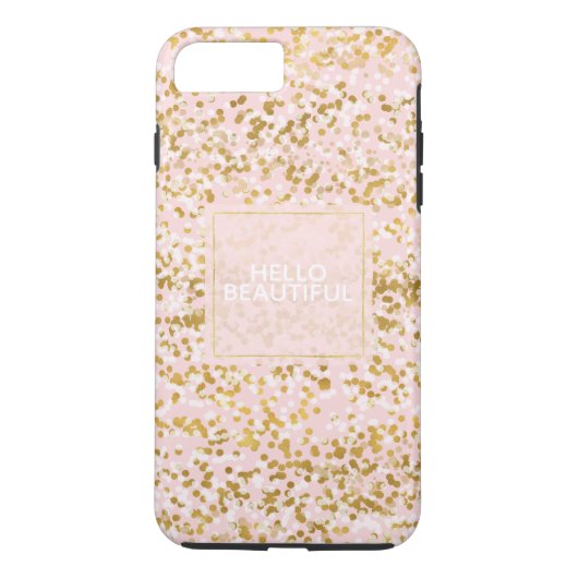 Coques Case-Mate iPhone Confetti rose or (Dos)