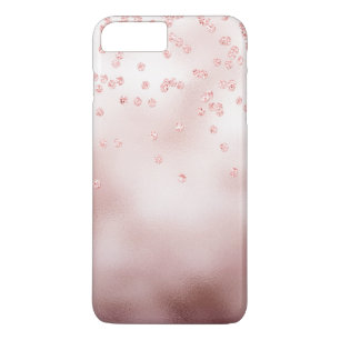 Coque iPhone 7 Plus Confettis de parties scintillantes de Rosegold