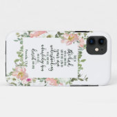 Coques Case-Mate iPhone Confiance dans le Seigneur floral (Dos (Horizontal))