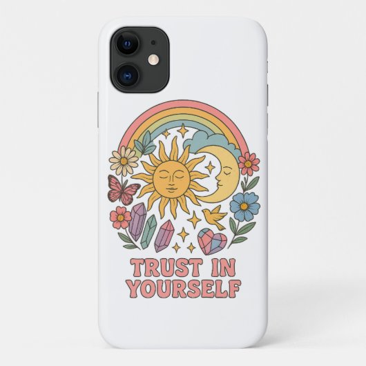 Coques Case-Mate iPhone Confiance en soi - Soleil et Lune Psychédélique Ré (Dos)