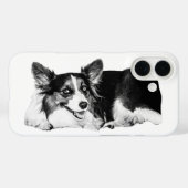 Coques Case-Mate iPhone Confiance Monochrome Corgi (Verso (horizontal))
