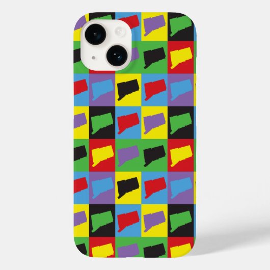 Coques Case-Mate iPhone Connecticut State Pop Art Motif (Verso)