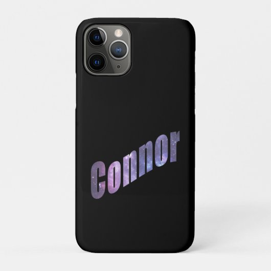 Coques Case-Mate iPhone Conner, nom fait de nuages de nébuleuse bleue, (Dos)