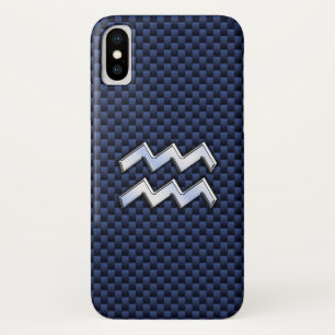 Coque Case-Mate Pour iPhone Connexion Aquarius moderne en fibre de carbone ble