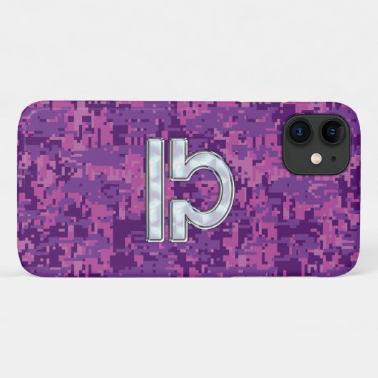 Coques Case-Mate iPhone Connexion Libra sur Camo numérique Fuchsia (Dos (Horizontal))