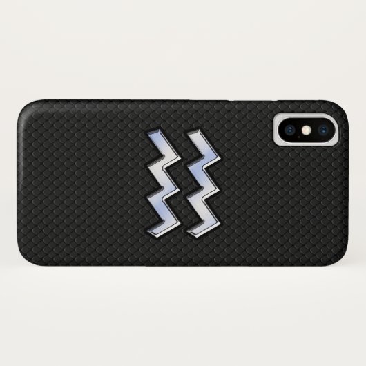 Coques Case-Mate iPhone Connexion moderne Silver Aquarius Zodiac Snake (Dos (Horizontal))