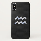 Coques Case-Mate iPhone Connexion moderne Silver Aquarius Zodiac Snake (Dos)