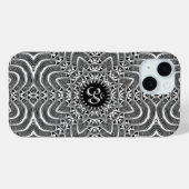 Coques Case-Mate iPhone Connexion spirituelle Om Argent (Verso (horizontal))