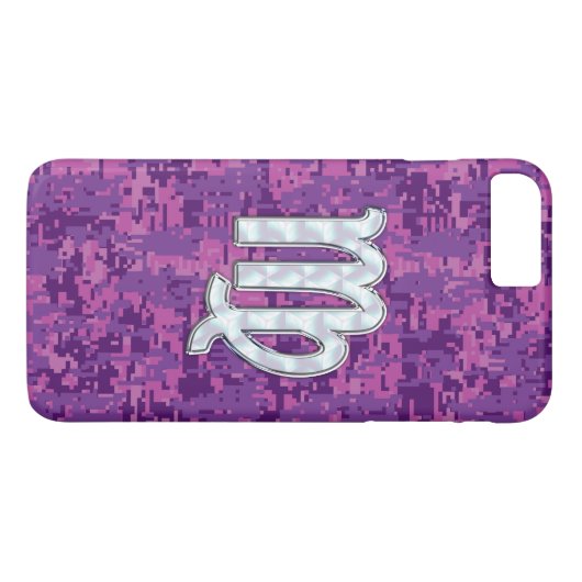 Coques Case-Mate iPhone Connexion Virgo Zodiac sur Camouglage numérique Fu (Dos (Horizontal))