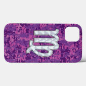 Coques Case-Mate iPhone Connexion Virgo Zodiac sur Camouglage numérique Fu (Verso (horizontal))