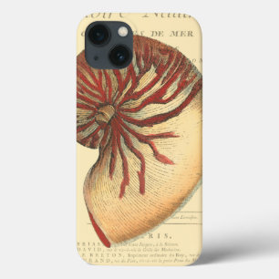 iPhone 13 Case Conque rouge vintage Shell