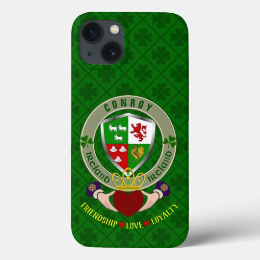 Coques Case-Mate iPhone Conroy Irish Shield & Claddagh Personnalisé (Verso)