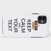 Coques Case-Mate iPhone Conserver le calme et votre texte (Dos (Horizontal))