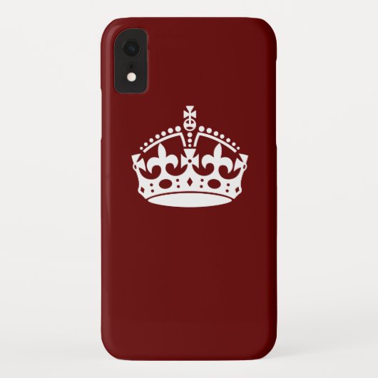Coques Case-Mate iPhone Conserver l'icône de la couronne calme sur le roug (Dos)