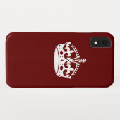 Coques Case-Mate iPhone Conserver l'icône de la couronne calme sur le roug (Dos (Horizontal))
