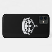Coques Case-Mate iPhone CONSERVEZ CALM CROWN sur la Personnaliser noire Ce (Dos (Horizontal))