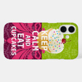 Coques Case-Mate iPhone CONSERVEZ CALME ET Mangez Cupcakes-changer la prun (Verso (horizontal))