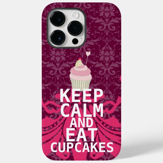 Coques Case-Mate iPhone CONSERVEZ CALME ET Mangez Cupcakes-changer la prun (Verso)