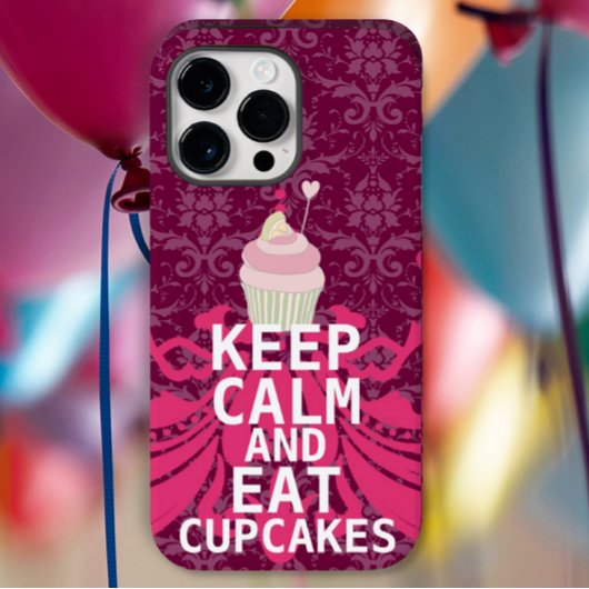 Coques Case-Mate iPhone CONSERVEZ CALME ET Mangez Cupcakes-changer la prun