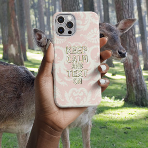 iPhone 16 Pro Max Case CONSERVEZ CALME ET texte en changeant turquoise to