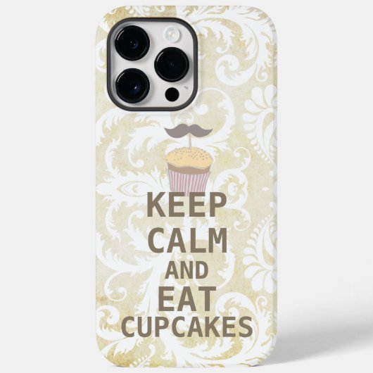 Coques Case-Mate iPhone CONSERVEZ LE CALME ET MANGEZ DES Cupcakes (Verso)
