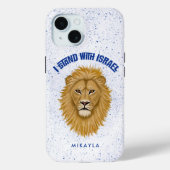 Coques Case-Mate iPhone Constante Avec Israël. Lion de Juda | Nom (Verso)
