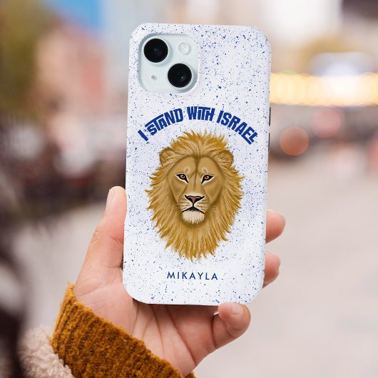 Coques Case-Mate iPhone Constante Avec Israël. Lion de Juda | Nom