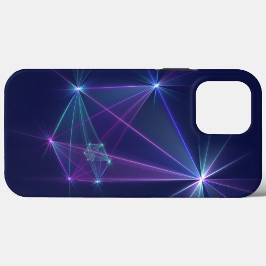 Coques Case-Mate iPhone Constellation, Art Fractal Abstrait Imaginaire (Verso (horizontal))