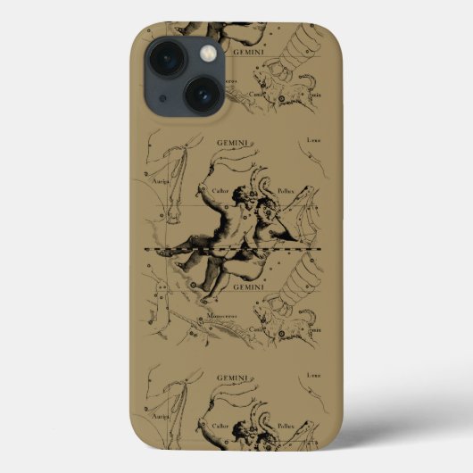 Coques Case-Mate iPhone Constellation des Gémeaux Zodiaque Hevelius vers 1 (Verso)