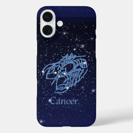 Coques Case-Mate iPhone Constellation du cancer et signe zodiaque avec éto (Verso)