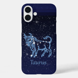 Coques iPhone 16 Plus Constellation du Taureau et signe du zodiaque avec