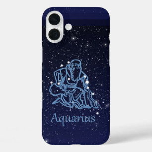 Coques iPhone 16 Plus Constellation du Verseau et signe du zodiaque avec