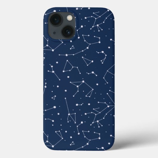 Coques Case-Mate iPhone Constellations Starry Sky Navy Blue (Verso)