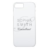 Coques Case-Mate iPhone Consultant en matière élégant de monogramme (Dos)