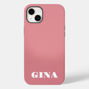 Coque Pour iPhone 14 Plus Contemporain Rustique rose Personnalisé