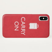 Coques Case-Mate iPhone CONTINUEZ - Bagages - Rouge drôle (Dos (Horizontal))