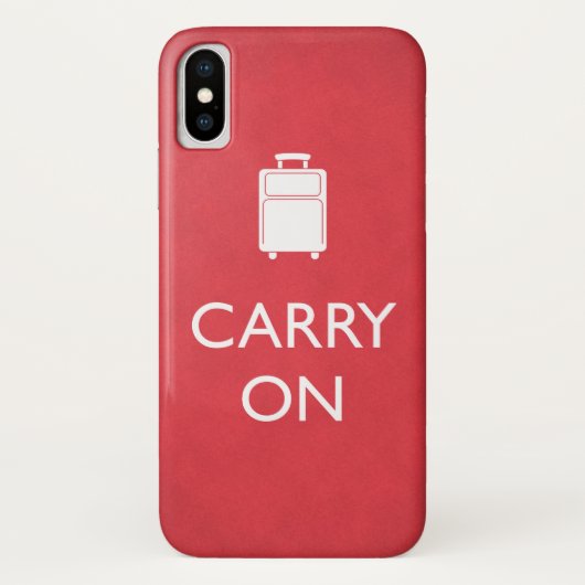 Coques Case-Mate iPhone CONTINUEZ - Bagages - Rouge drôle (Dos)