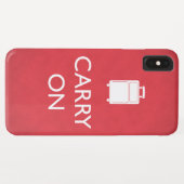 Coques Case-Mate iPhone CONTINUEZ - Bagages - Rouge Drôle (Dos (Horizontal))