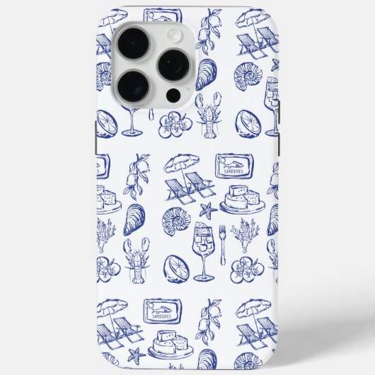 Coques Case-Mate iPhone Contour de la vie méditerranéenne (Verso)