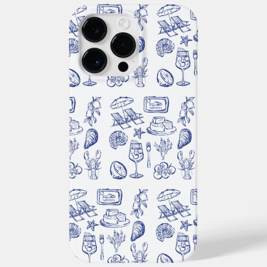 Coques Case-Mate iPhone Contour de la vie méditerranéenne (Verso)
