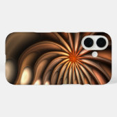 Coques Case-Mate iPhone Conversation Abstraite de coupelle spirale orange (Verso (horizontal))