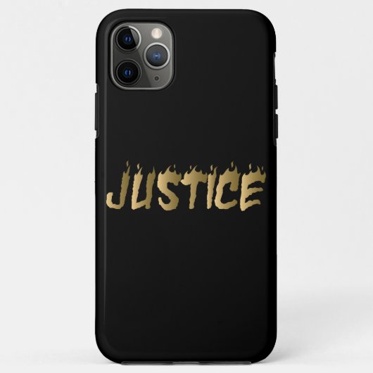 Coques Case-Mate iPhone Cool 3D Justice Burning Gold Letters (Dos)