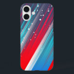 Coques iPhone 16 Plus Cool Abstrait Rouge Bleu Bleu Brush<br><div class="desc">Cool Abstrait Rouge Bleu Bleu Brush</div>