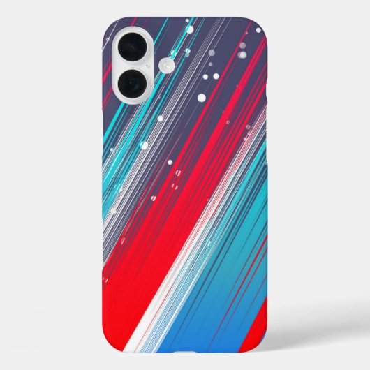 Coques Case-Mate iPhone Cool Abstrait Rouge Bleu Bleu Brush (Verso)