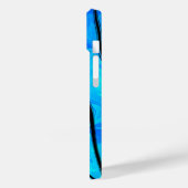 Coques Case-Mate iPhone Cool Aqua et Black Liquid Wave (Verso / Gauche)