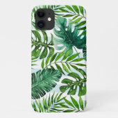 Coques Case-Mate iPhone Cool Aquarelle Tropical Vert Feuilles (Dos)
