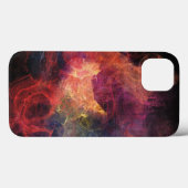 Coques Case-Mate iPhone Cool Art Abstrait noir rouge orange (Verso (horizontal))