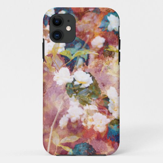 Coques Case-Mate iPhone Cool, art tendance de motif fleuri romantique (Dos)