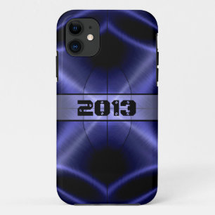 Coques Pour iPhone Cool Bleu brillant acier inoxydable métal