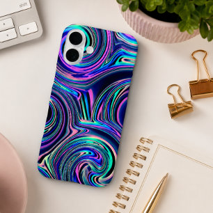 Coques iPhone 16 Plus Cool bleu turquoise violet rose Motif